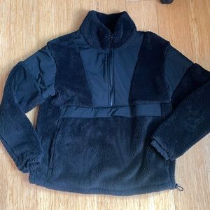 PINK Quarter Zip Sherpa Pullover